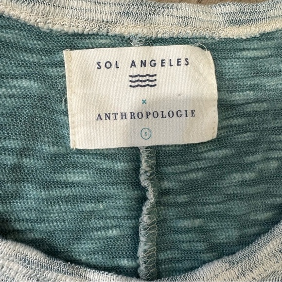 Anthropologie Sol Angeles Sz S Textured Sleeveless Dress Aqua Green Boho Coastal - Picture 8 of 9